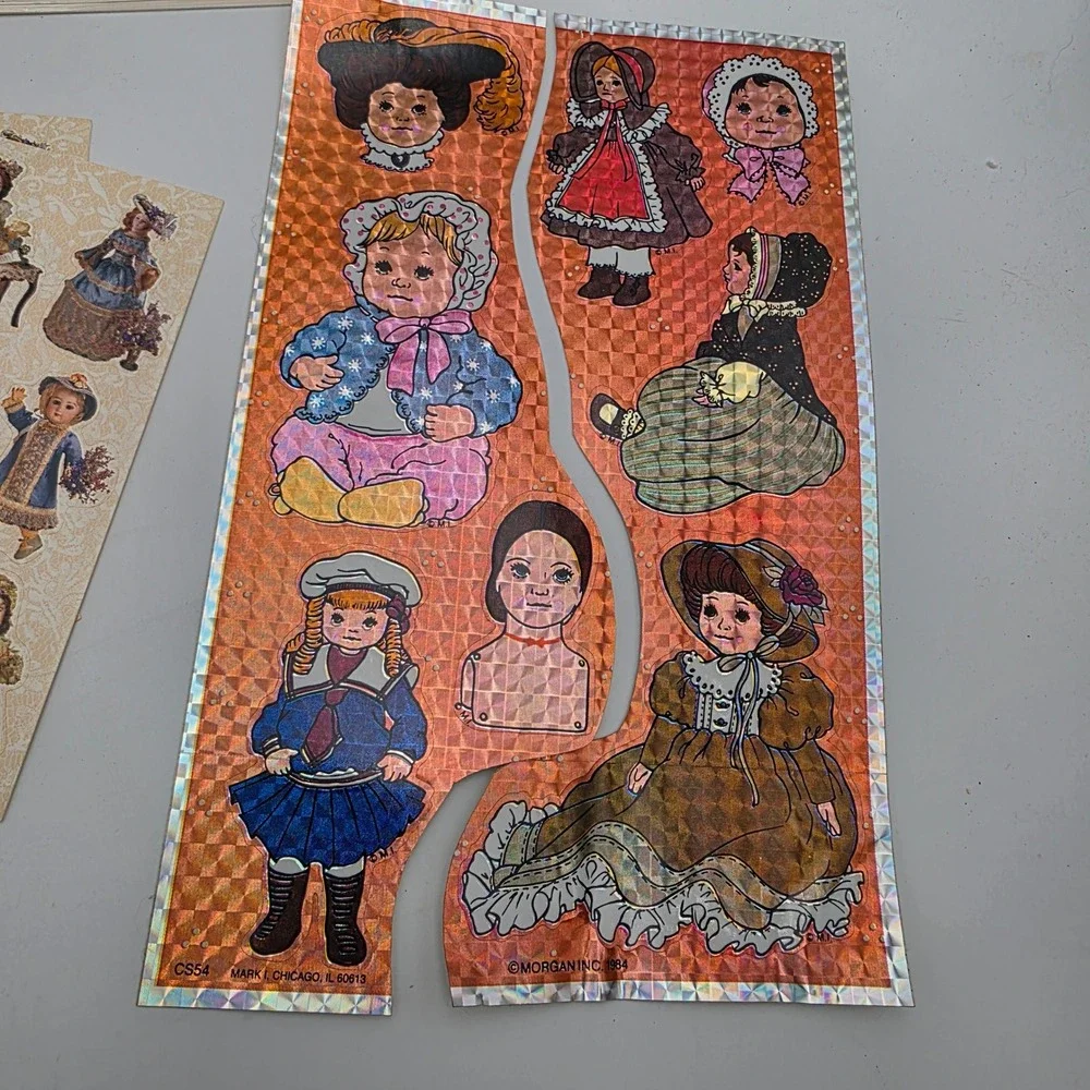 Vintage Hallmark Ambassador Sticker Lot Jan Hagara Postcards Victorian Ephemera